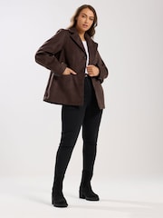 Yours Curve Brown Suedette Blazer - Image 2 of 5