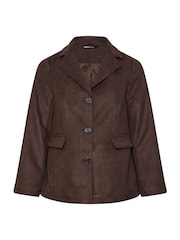 Yours Curve Brown Suedette Blazer - Image 5 of 5