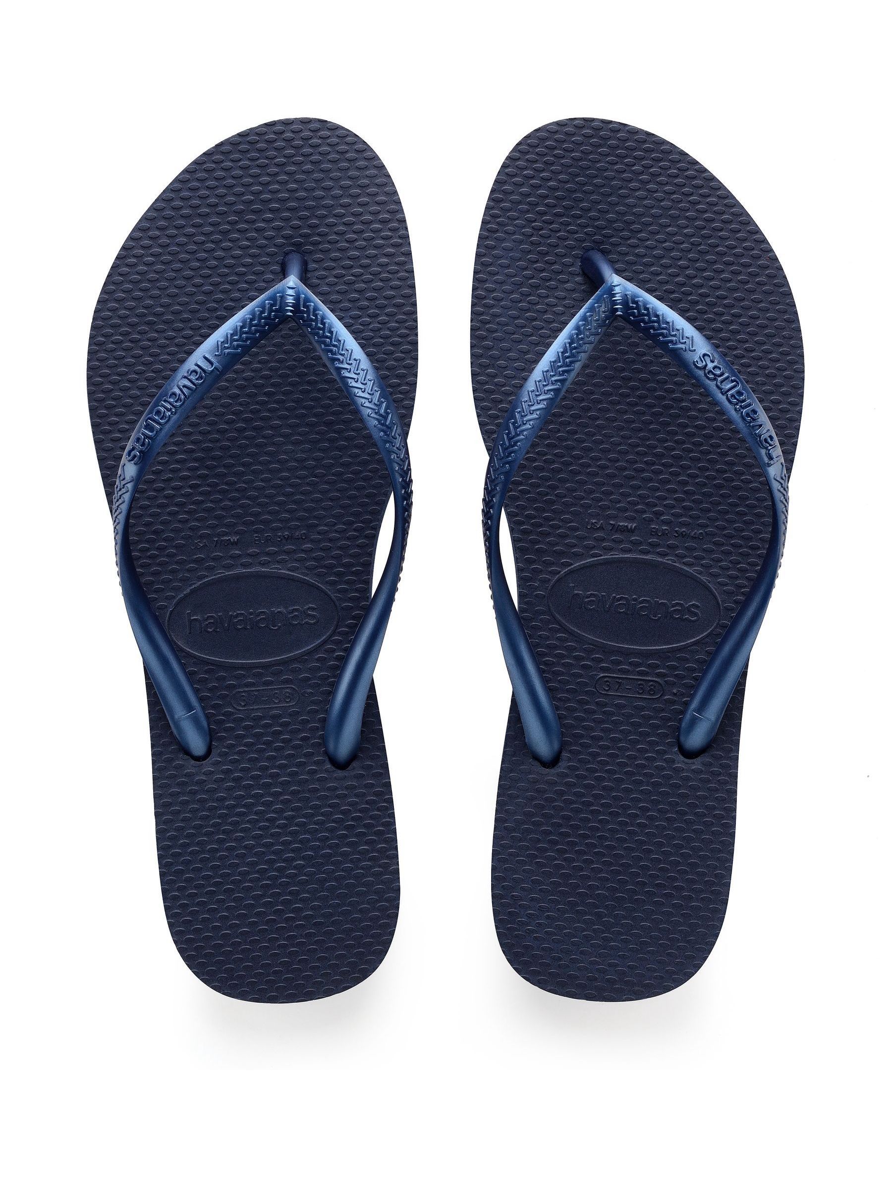 Havaianas Womens Slim Flip Flop Sandals - Navy Blue - Image 4