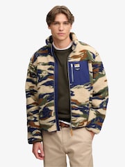 Superdry Green Zip Through Fleece - Image 1 of 6