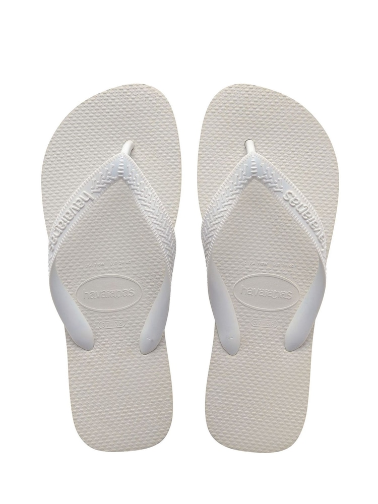 Havaianas White Top Flip Flops - Image 1 of 7