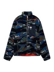 Superdry Blue Terrain Camo Zip Through Fleece - Image 5 of 6