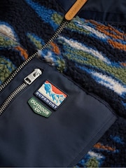 Superdry Blue Terrain Camo Zip Through Fleece - Image 6 of 6