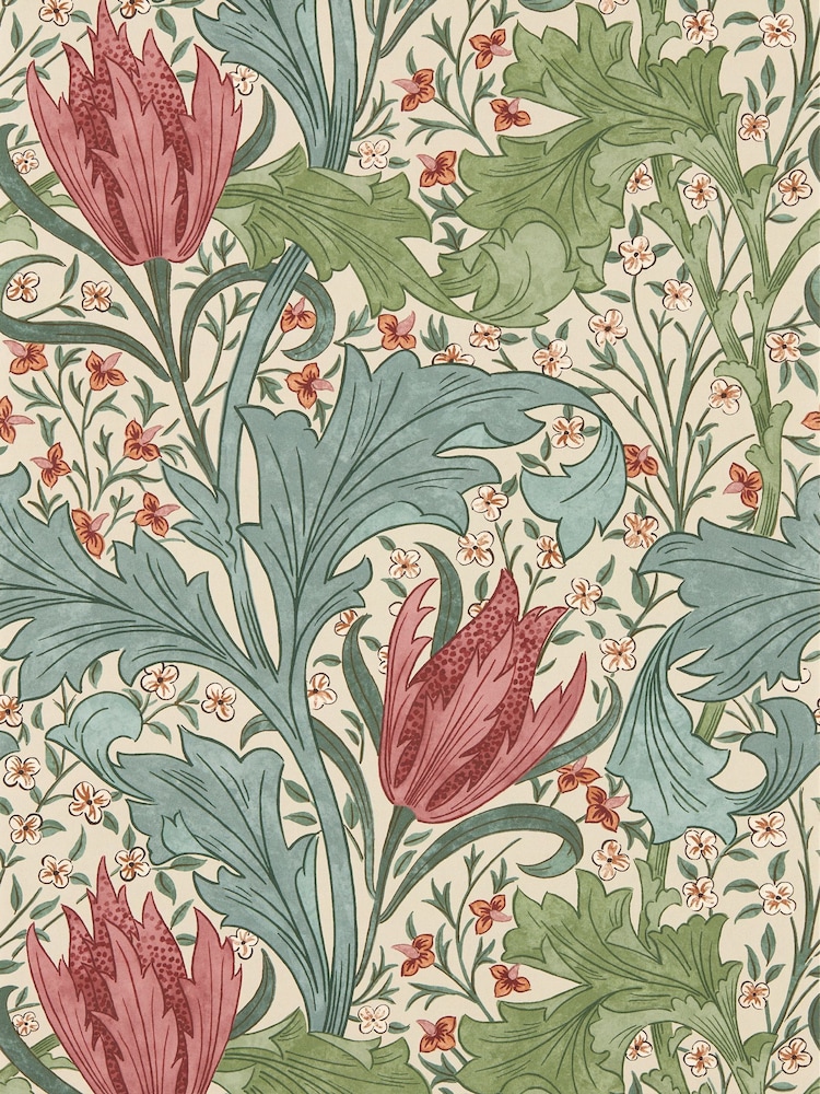 Morris & Co PlumBayleaf Lent Lily Unfinished Works 10M Wallpaper - Image 1 of 1
