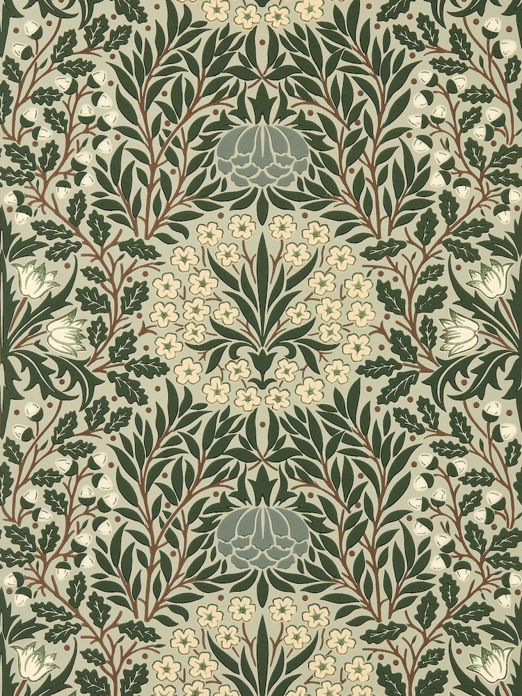 Morris & Co SageForest Daisy & Oak Unfinished Works 10M Wallpaper - Image 2 of 2