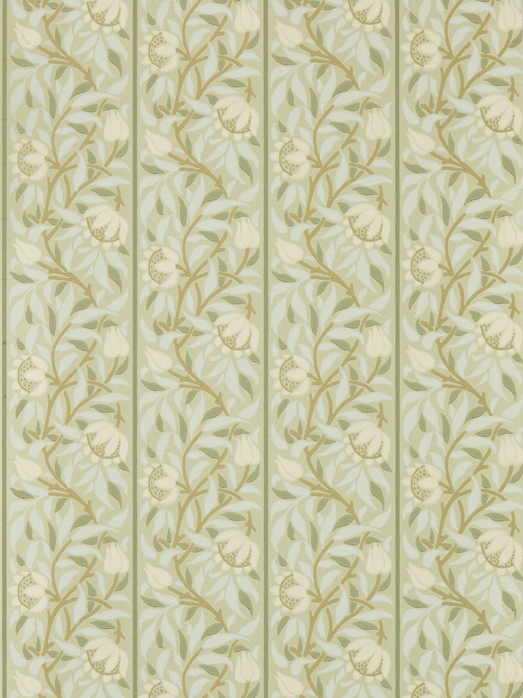 Morris & Co Sage Peony Trellis Unfinished Works 10M Wallpaper - Image 1 of 1