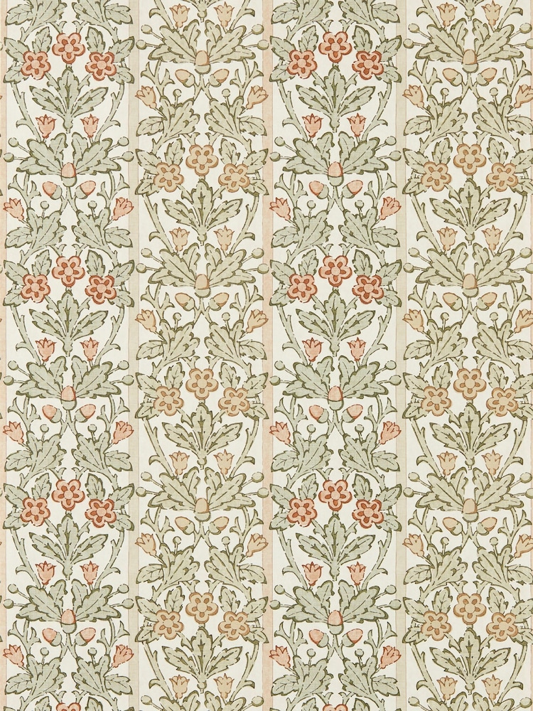 Morris & Co Chestnut Primrose Oak & Blossom Unfinished Works 10M Wallpaper - Image 1 of 1 Morris & Co Chestnut Primrose Oak & Blossom Unfinished Works 10M Wallpaper - Image 1 of 1