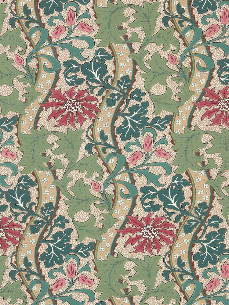 Morris & Co MadderForest Cornflower Unfinished Works 10M Wallpaper - Image 2 of 2 Morris & Co MadderForest Cornflower Unfinished Works 10M Wallpaper - Image 2 of 2