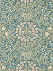 Morris & Co Powder BlueBlush Daisy & Oak Unfinished Works 10M Wallpaper - Image 2 of 2