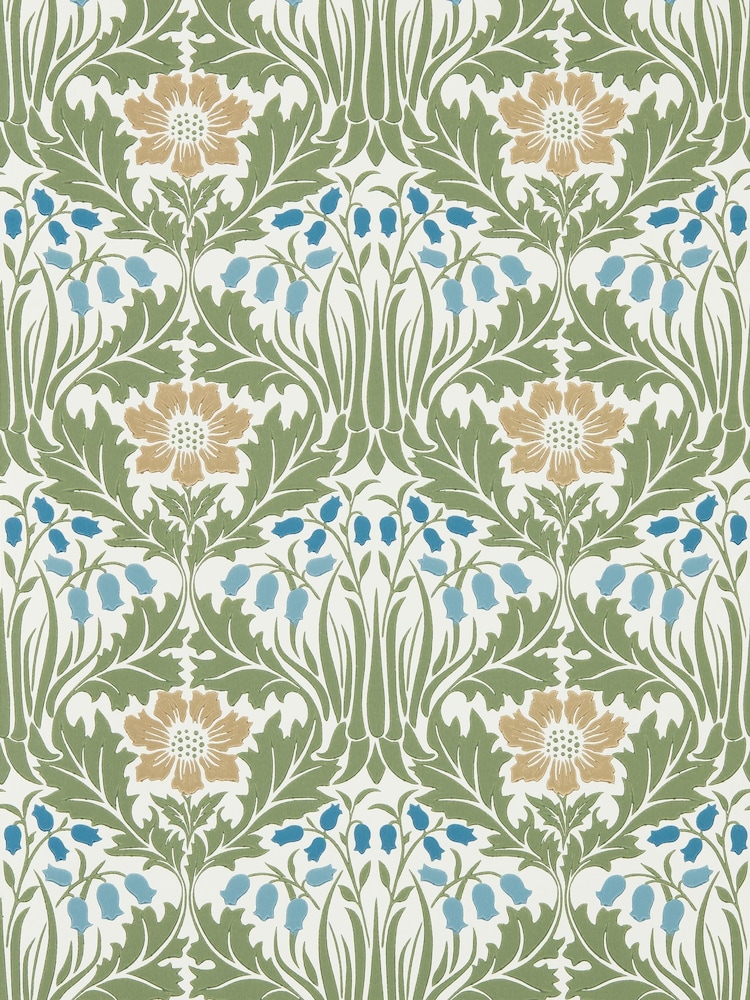 Morris & Co WoadNettle Anemone Unfinished Works 10M Wallpaper - Image 2 of 2