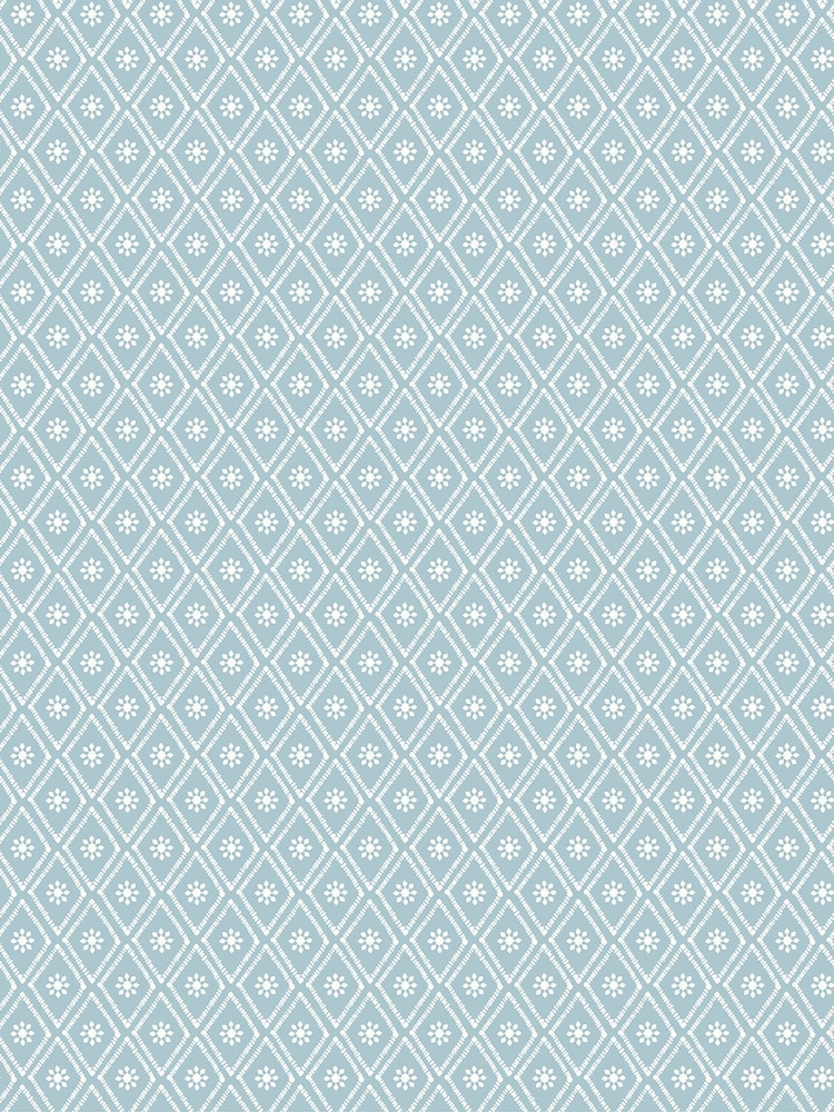 Hoopla Walls Denim Mix Ditsy Diamond Blush 10M Wallpaper - Image 2 of 2