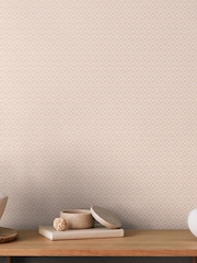 Hoopla Walls Blush Ditsy Diamond Blush 10M Wallpaper - Image 1 of 2
