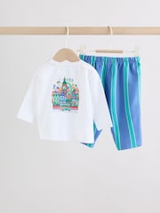 Blue/Green Seminal X Car Pintos Top and Joggers Baby Set (0mths-2yrs) - Image 8 of 18