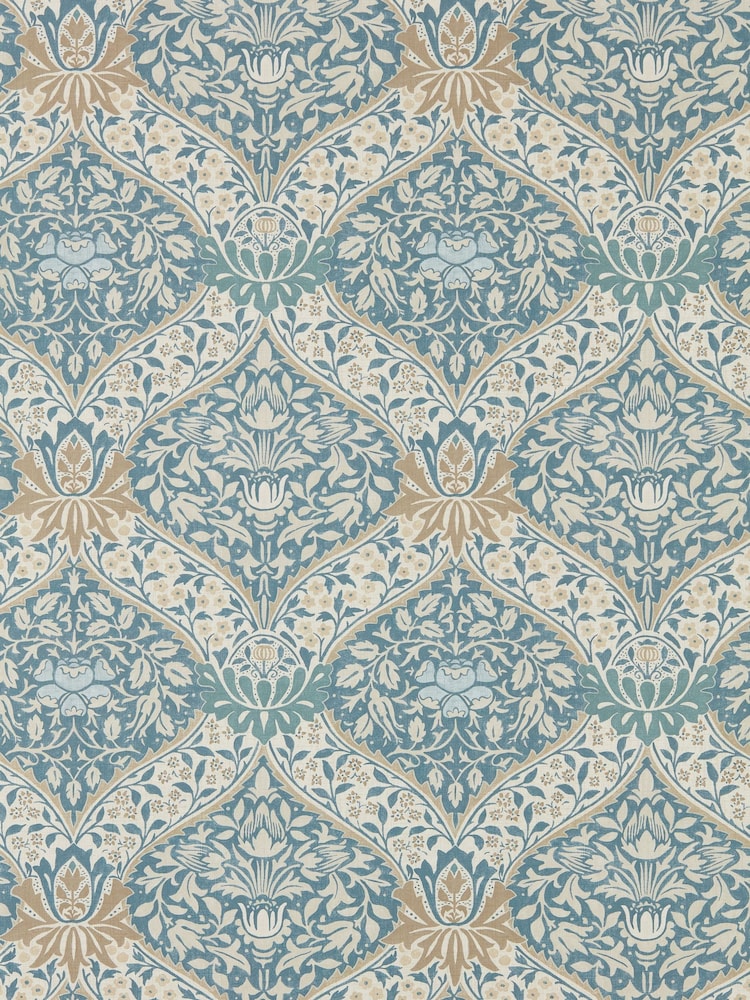 Morris & Co Woad Linen Norbury Unfinished Works 10M Wallpaper - Image 2 of 2 Morris & Co Woad Linen Norbury Unfinished Works 10M Wallpaper - Image 2 of 2