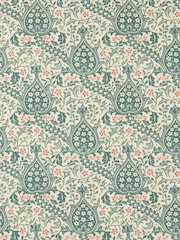 Morris & Co Teal Persian Tulip Unfinished Works 10M Wallpaper - Image 1 of 1