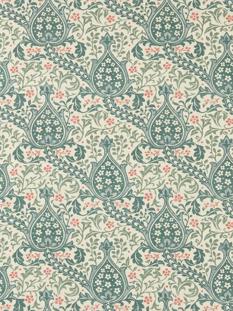 Morris & Co Teal Persian Tulip Unfinished Works 10M Wallpaper - Image 1 of 1