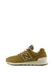 New Balance Brown 574 Trainers - Image 2 of 10