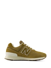 New Balance Brown 574 Trainers - Image 3 of 10