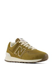 New Balance Brown 574 Trainers - Image 6 of 10