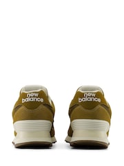 New Balance Brown 574 Trainers - Image 8 of 10