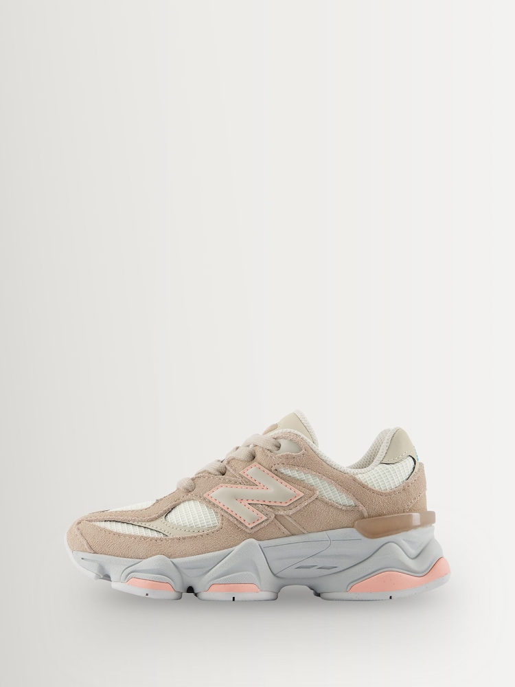 New Balance Pale Pink Kids 9060 Lace Trainers - Image 6 of 6