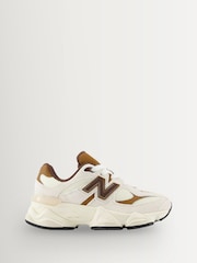 New Balance White Kids 9060 Lace Trainers - Image 1 of 6