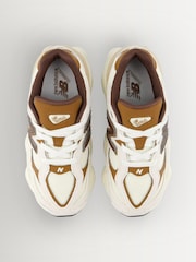 New Balance White Kids 9060 Lace Trainers - Image 5 of 6