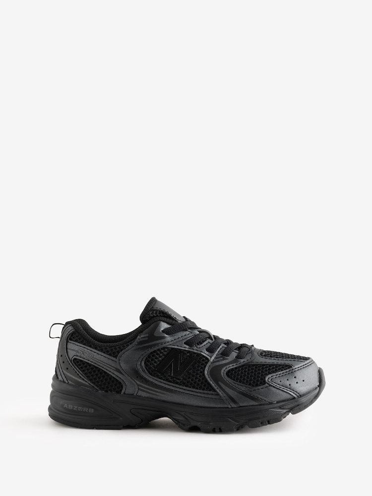 New Balance Black 530 Bungee Lace Kids Trainers - Image 1 of 6