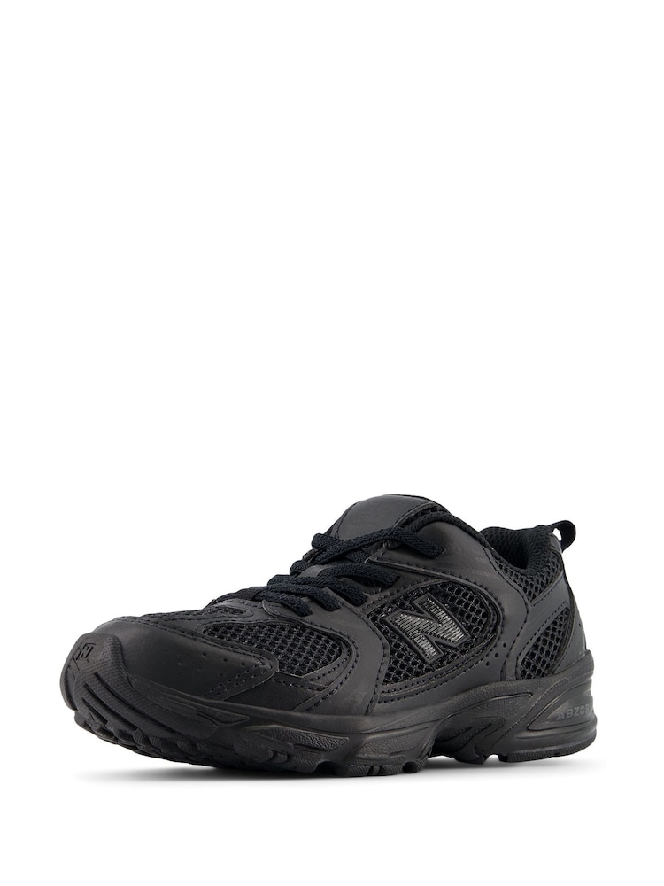 New Balance Black 530 Bungee Lace Kids Trainers - Image 2 of 6