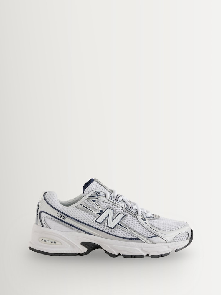 New Balance White/Silver 740 Junior Trainers - Image 1 of 1