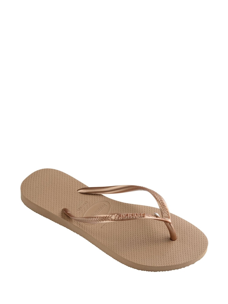 Havaianas Gold Slim Flip Flops - Image 2 of 5