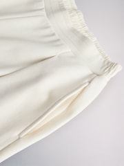 The Set 2 Piece Premium Heavyweight Shirt Sleeve T-Shirt and Pleated Jogger Set Cream - Image 12 of 12