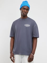 River Island Grey Oversized Fit Chateaux Chamonix T-Shirt - Image 4 of 4