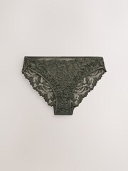 Green High Leg Ultimate Comfort Lace Knickers 2 Pack - Image 6 of 9