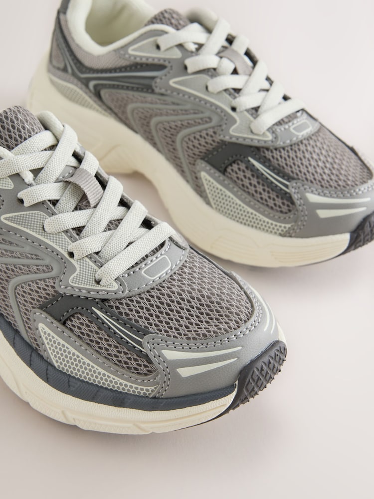 Grey Standard Fit (F) Elastic Lace Trainers - Image 6 of 6 Grey Standard Fit (F) Elastic Lace Trainers - Image 6 of 6