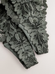 Green Thong Ultimate Comfort Lace Knickers 2 Pack - Image 4 of 7
