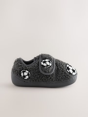 Grey Football Touch Fastening Cupsole Slippers - Image 2 of 5