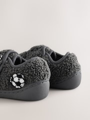 Grey Football Touch Fastening Cupsole Slippers - Image 4 of 5