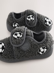 Grey Football Touch Fastening Cupsole Slippers - Image 5 of 5
