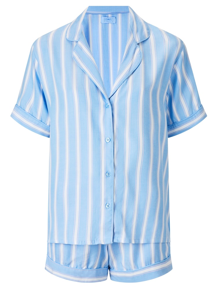 KBX Viscose Stripe Revere Short Pyjamas Set - Imagen 7 de 7