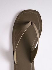 The Set Toe Thong Casual Sandals khaki Suede - Image 3 of 7