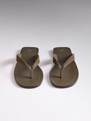 The Set Toe Thong Casual Sandals khaki Suede - Image 4 of 7