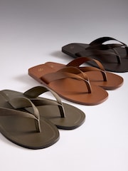 The Set Toe Thong Casual Sandals khaki Suede - Image 7 of 7