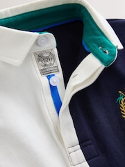 Blue/Green Quad Long Sleeve Rugby Polo Top (3mths-7yrs) - Image 7 of 9