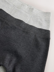 Grey/Black 2 Pack Thermal Waffle Textured  Leggings (2-16yrs) - Image 6 of 6