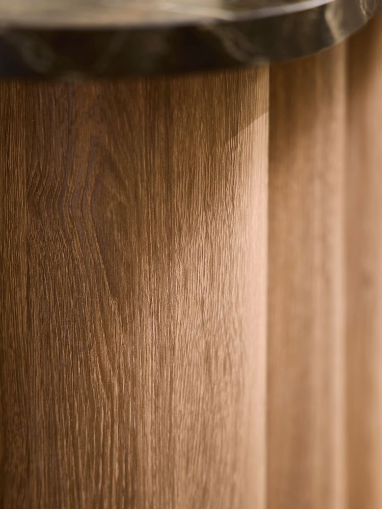 Mid Natural Oak Effect Console Table - Image 8 of 8 Mid Natural Oak Effect Console Table - Image 8 of 8