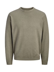 JACK & JONES Grey Long Sleeve Jumper - Image 1 of 4