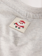 Crema con bordados - Camiseta navideña de manga larga (3 meses - 7 años) - Imagen 7 de 8