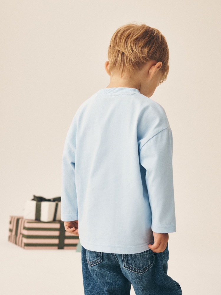 Light Blue Embroidered Letter to Santa Mouse - Camiseta navideña de manga larga (3 meses - 7 años) - Imagen 3 de 3 Light Blue Embroidered Letter to Santa Mouse - Camiseta navideña de manga larga (3 meses - 7 años) - Imagen 3 de 3