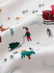Cream/White Embroidered Scene Long Sleeve Christmas T-Shirt (3mths-7yrs) - Image 8 of 8